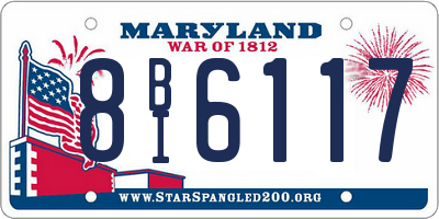 MD license plate 8BI6117