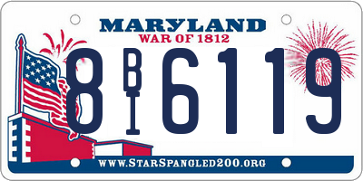 MD license plate 8BI6119