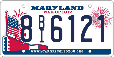 MD license plate 8BI6121