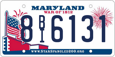 MD license plate 8BI6131