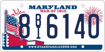 MD license plate 8BI6140