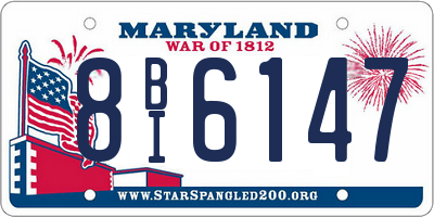 MD license plate 8BI6147