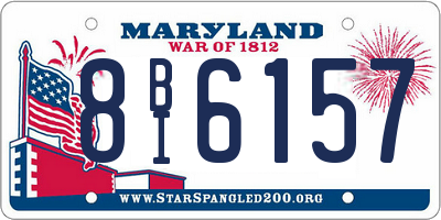 MD license plate 8BI6157