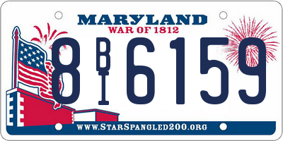 MD license plate 8BI6159