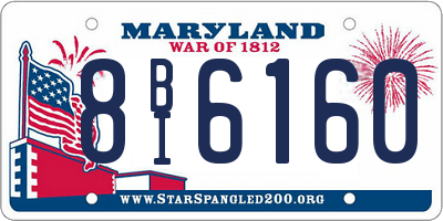 MD license plate 8BI6160