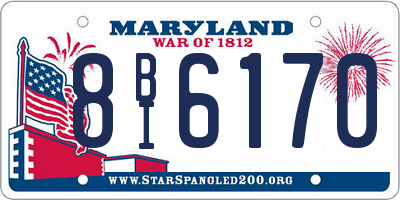 MD license plate 8BI6170