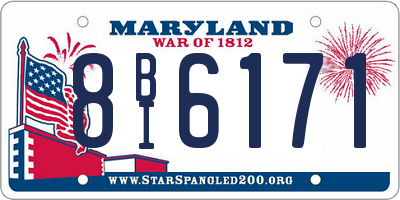 MD license plate 8BI6171
