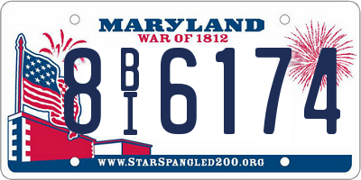 MD license plate 8BI6174