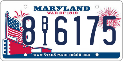 MD license plate 8BI6175