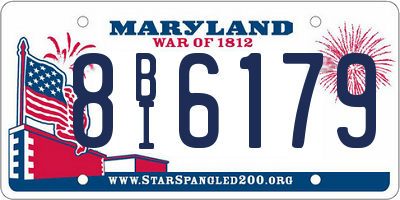 MD license plate 8BI6179