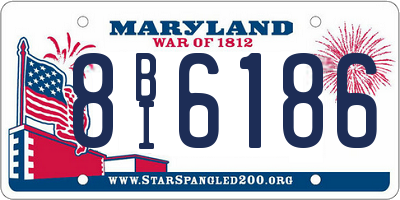 MD license plate 8BI6186