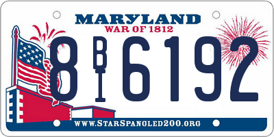 MD license plate 8BI6192