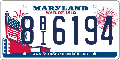 MD license plate 8BI6194