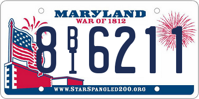 MD license plate 8BI6211