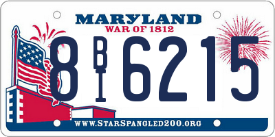 MD license plate 8BI6215