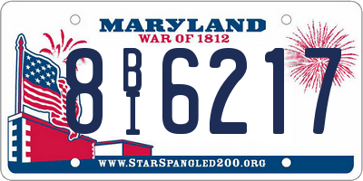 MD license plate 8BI6217