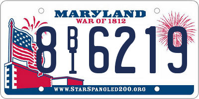 MD license plate 8BI6219