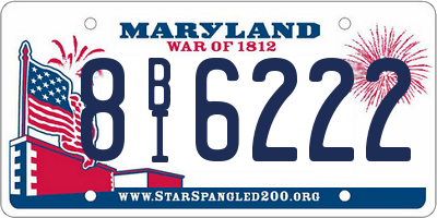 MD license plate 8BI6222