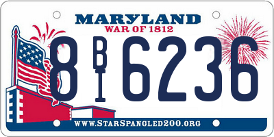 MD license plate 8BI6236
