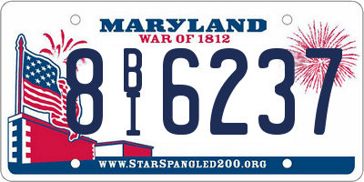 MD license plate 8BI6237