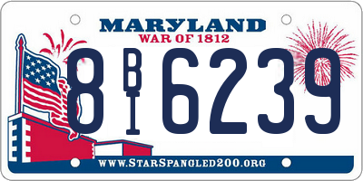 MD license plate 8BI6239