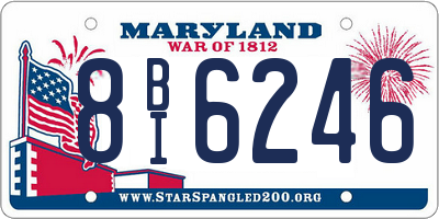 MD license plate 8BI6246