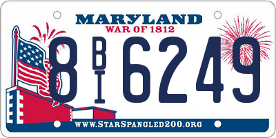 MD license plate 8BI6249