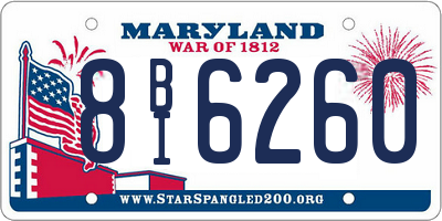 MD license plate 8BI6260