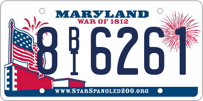 MD license plate 8BI6261