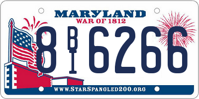MD license plate 8BI6266