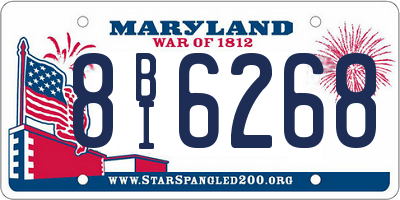 MD license plate 8BI6268