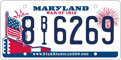 MD license plate 8BI6269