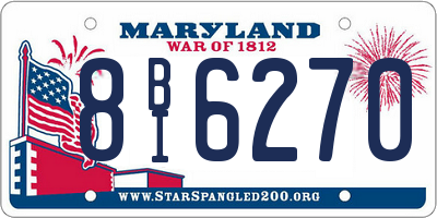 MD license plate 8BI6270