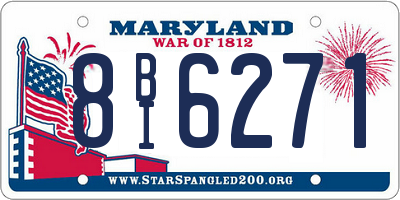 MD license plate 8BI6271