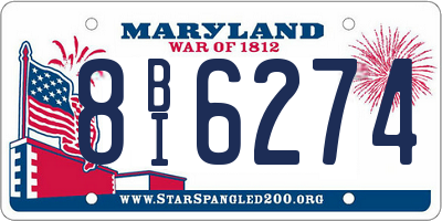 MD license plate 8BI6274