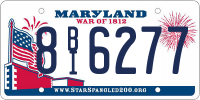 MD license plate 8BI6277