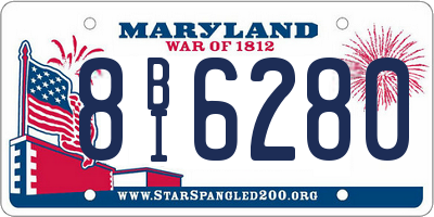 MD license plate 8BI6280