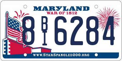 MD license plate 8BI6284