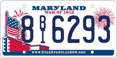 MD license plate 8BI6293