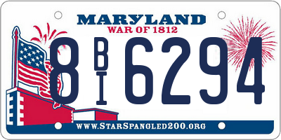 MD license plate 8BI6294