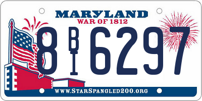 MD license plate 8BI6297