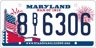 MD license plate 8BI6306