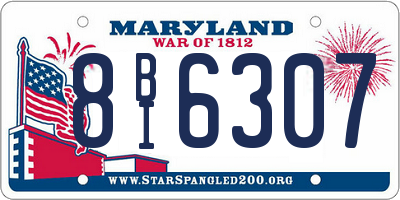 MD license plate 8BI6307