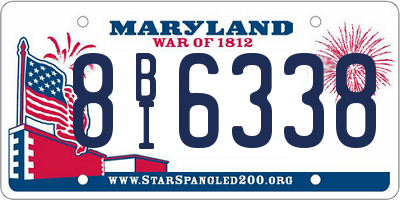 MD license plate 8BI6338