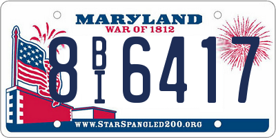 MD license plate 8BI6417