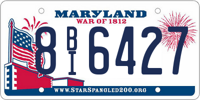 MD license plate 8BI6427