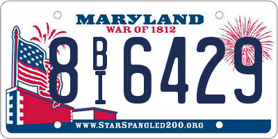 MD license plate 8BI6429