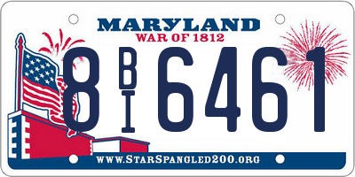 MD license plate 8BI6461