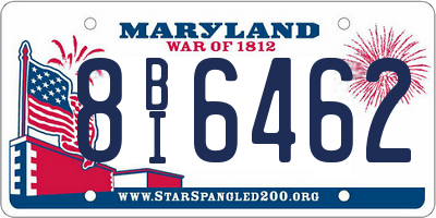 MD license plate 8BI6462