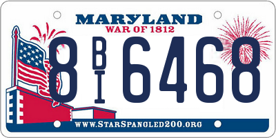 MD license plate 8BI6468